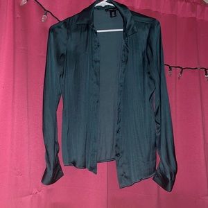 Dark green button up shirt